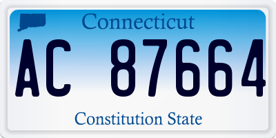 CT license plate AC87664