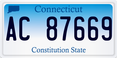 CT license plate AC87669