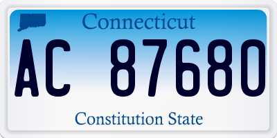 CT license plate AC87680