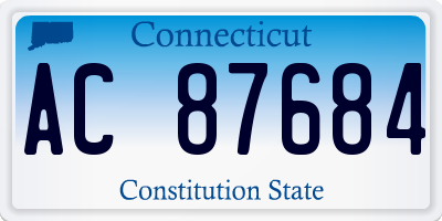 CT license plate AC87684