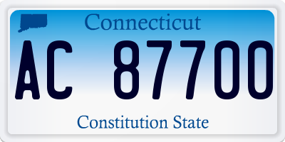 CT license plate AC87700