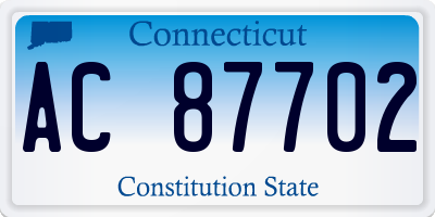 CT license plate AC87702