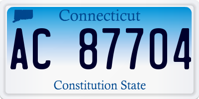 CT license plate AC87704