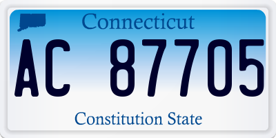 CT license plate AC87705