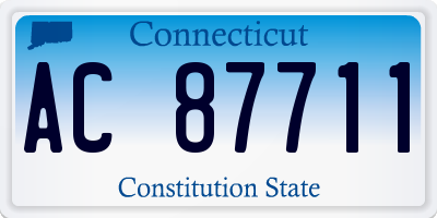 CT license plate AC87711