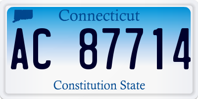 CT license plate AC87714