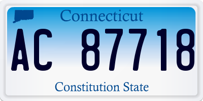 CT license plate AC87718