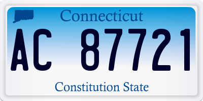 CT license plate AC87721