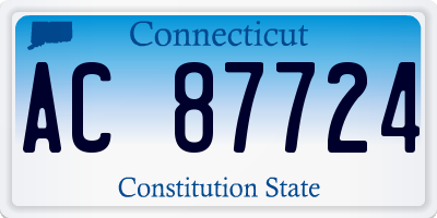 CT license plate AC87724