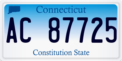 CT license plate AC87725