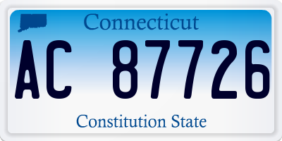 CT license plate AC87726