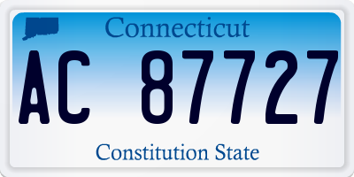 CT license plate AC87727