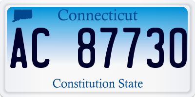 CT license plate AC87730