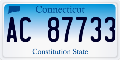 CT license plate AC87733