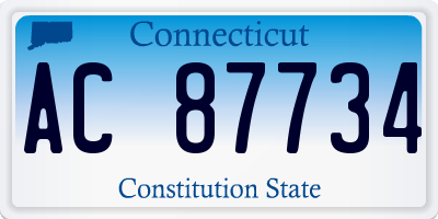 CT license plate AC87734