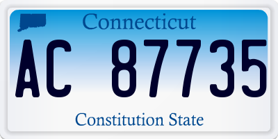 CT license plate AC87735