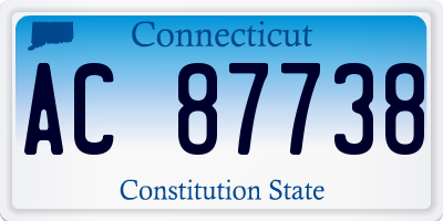 CT license plate AC87738