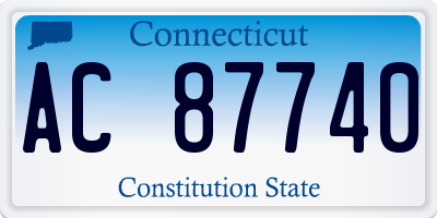 CT license plate AC87740
