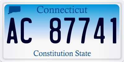CT license plate AC87741
