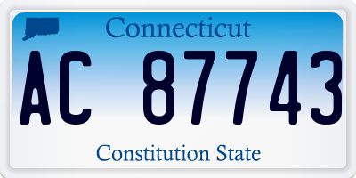 CT license plate AC87743