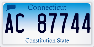 CT license plate AC87744