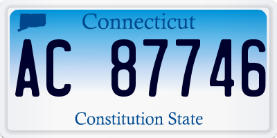 CT license plate AC87746