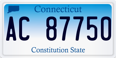 CT license plate AC87750