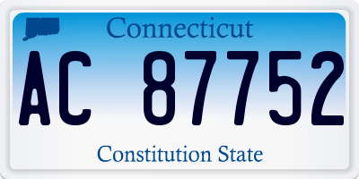 CT license plate AC87752