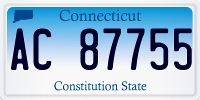 CT license plate AC87755