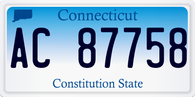 CT license plate AC87758
