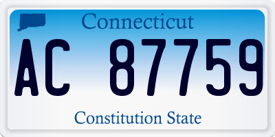 CT license plate AC87759