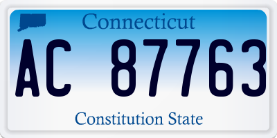CT license plate AC87763