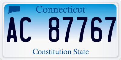 CT license plate AC87767