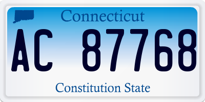 CT license plate AC87768