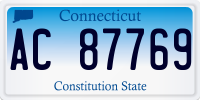 CT license plate AC87769