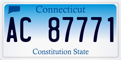 CT license plate AC87771