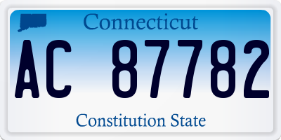 CT license plate AC87782