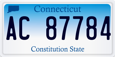 CT license plate AC87784