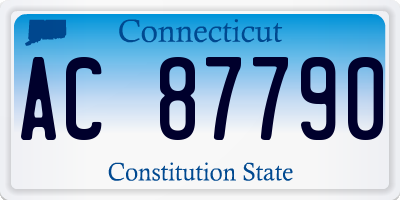 CT license plate AC87790