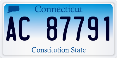 CT license plate AC87791
