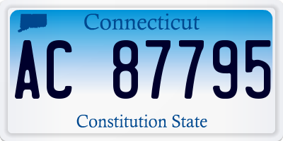 CT license plate AC87795