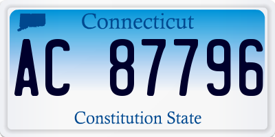 CT license plate AC87796