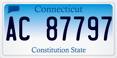 CT license plate AC87797