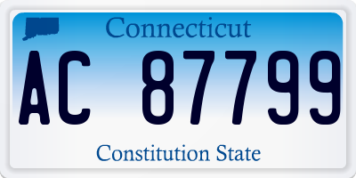 CT license plate AC87799