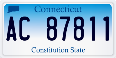 CT license plate AC87811