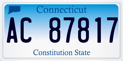 CT license plate AC87817