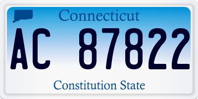CT license plate AC87822