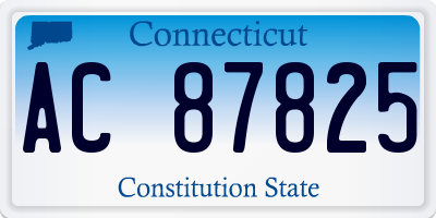 CT license plate AC87825