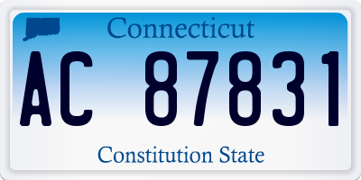CT license plate AC87831