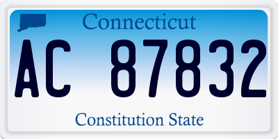 CT license plate AC87832